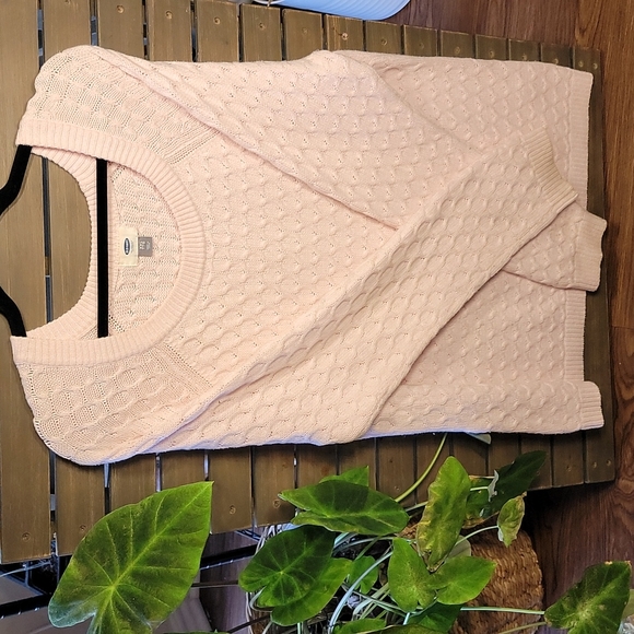 Old Navy Sweaters - Old Navy 2XL Light Pink Heavy Knit Sweater